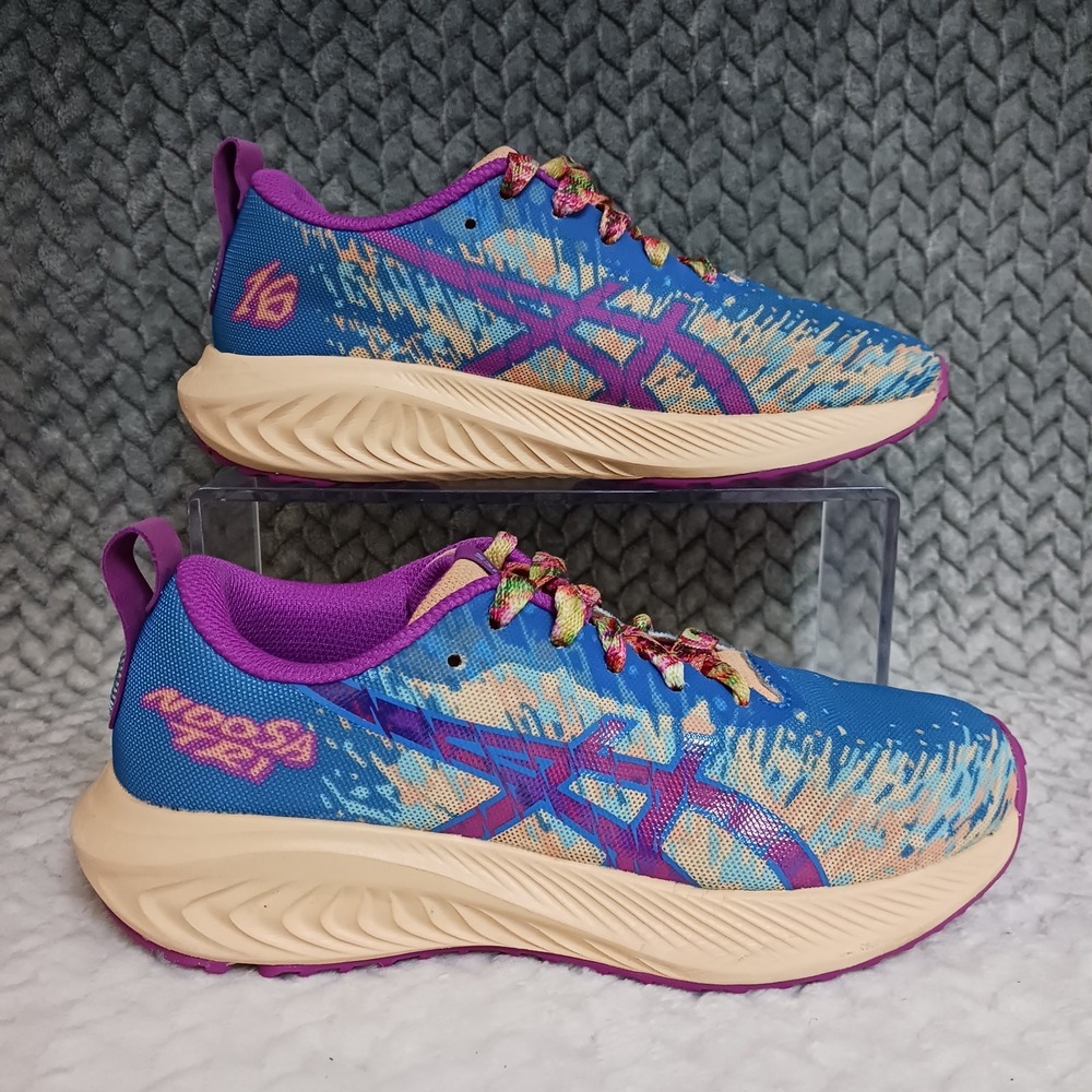 Asics Noosa TRI 16 Nature Blue Bold Magenta GS Kid's Walking Running Shoes Sz 3